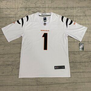 NFL Jamarr Chase Cincinnati Bengals Nike Dri Fit #1 White Jersey
